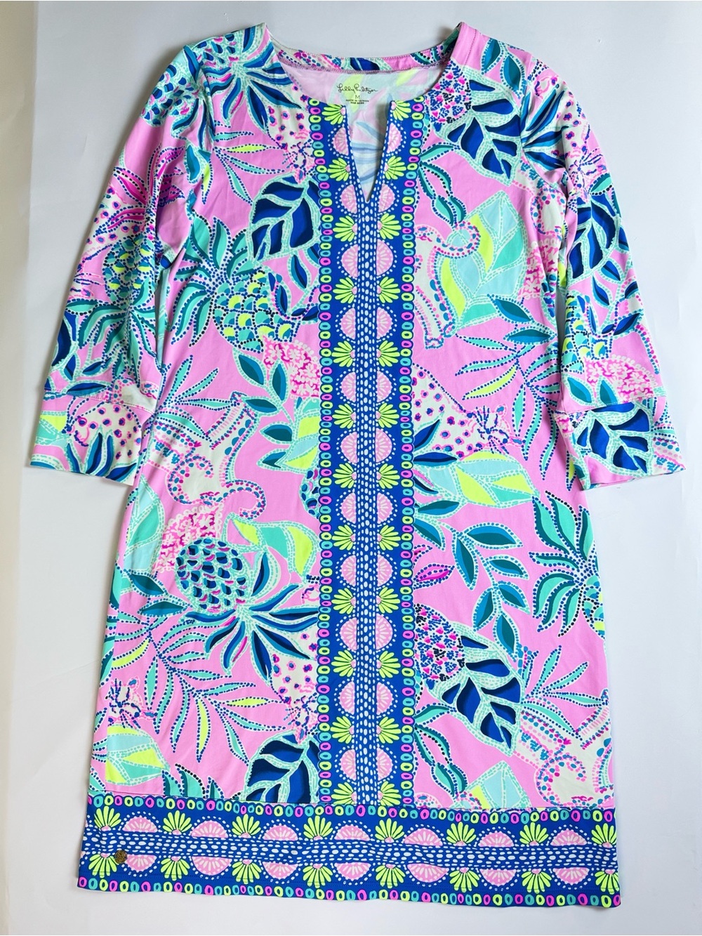 Lilly Pulitzer Nadine Dress Lilac Rose ChillyLilly Shift Stretch UPF 50+ Medium